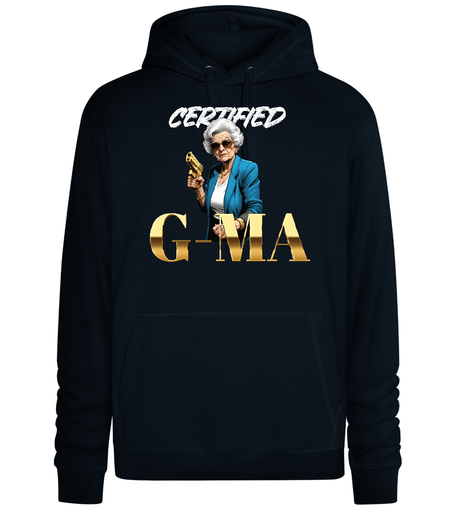 Certified Gma Design - Premium unisex hoodie_BLACK_front