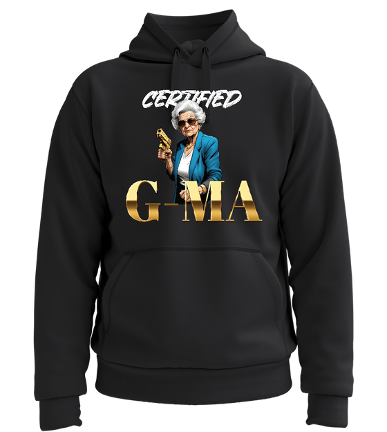 Certified Gma Design - Premium unisex hoodie_BLACK_front