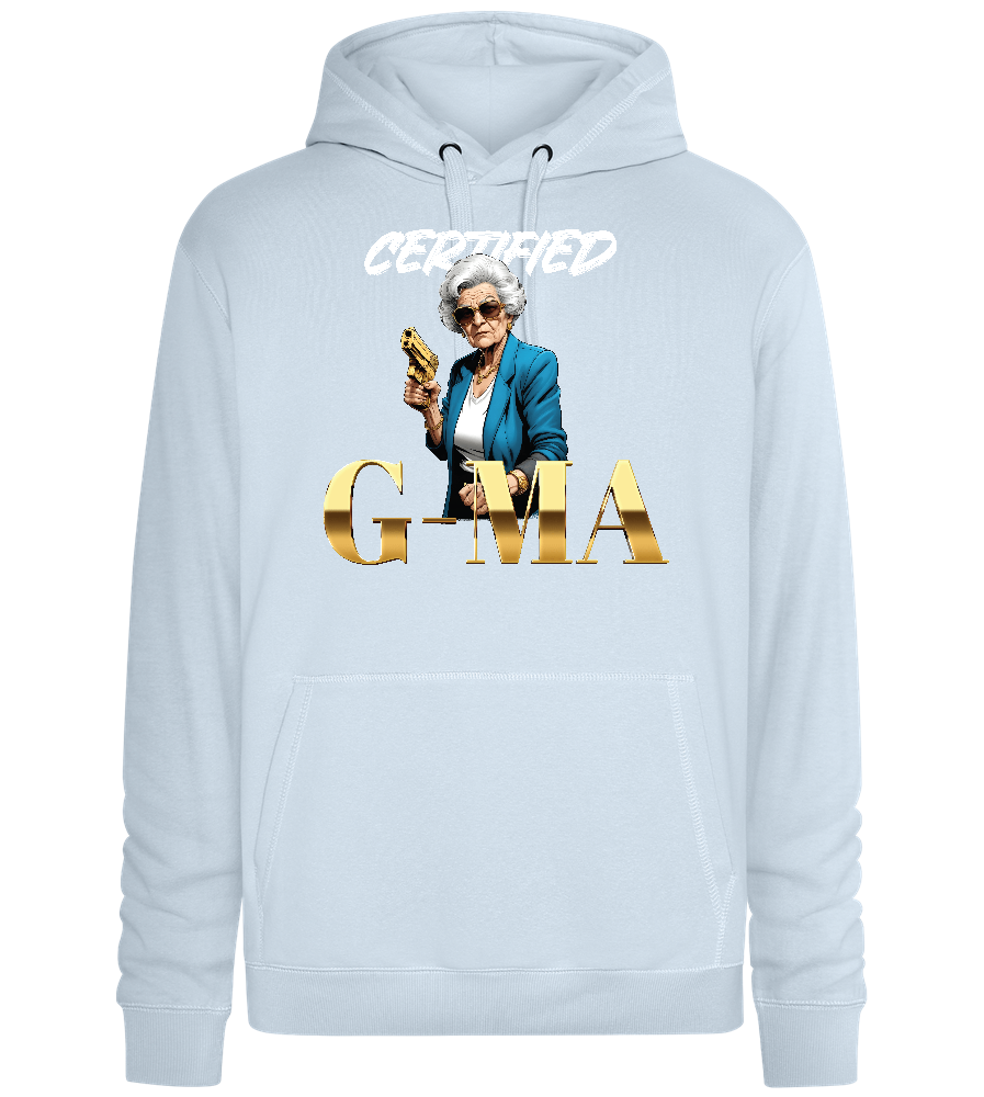 Certified Gma Design - Premium unisex hoodie_CREAMY BLUE_front