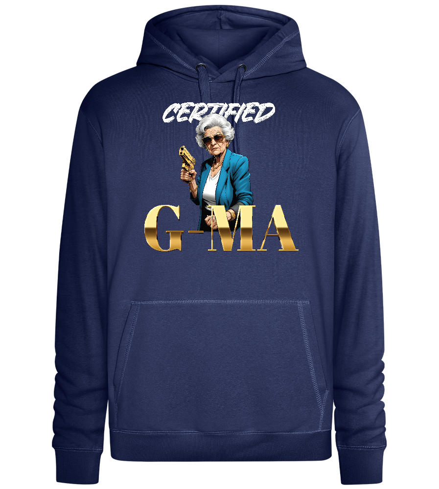 Certified Gma Design - Premium unisex hoodie_DENIM CHINA_front