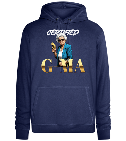 Certified Gma Design - Premium unisex hoodie_DENIM CHINA_front