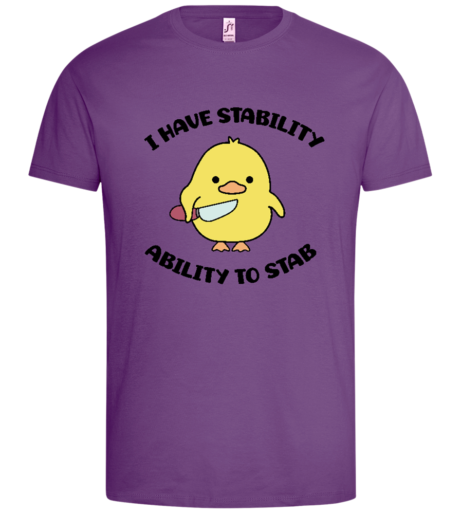 I Have Stability Design - Premium men's t-shirt_LIGHT PURPLE_front