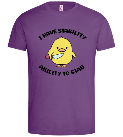 I Have Stability Design - Premium men's t-shirt_LIGHT PURPLE_front