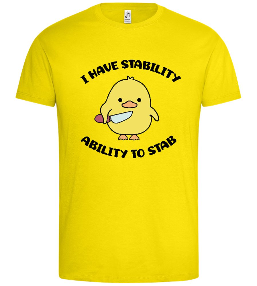 I Have Stability Design - Premium men's t-shirt_YELLOW_front