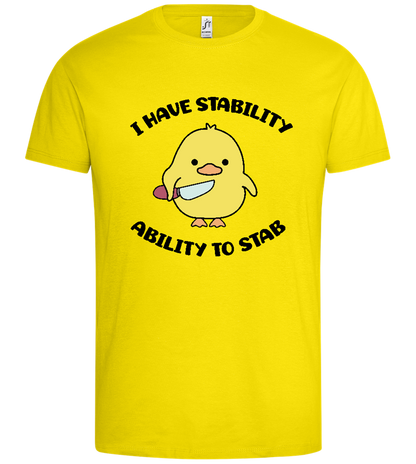 I Have Stability Design - Premium men's t-shirt_YELLOW_front