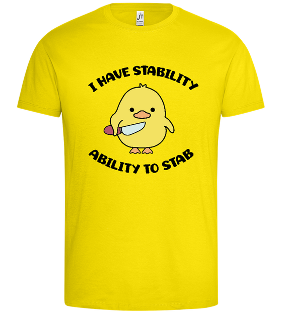 I Have Stability Design - Premium men's t-shirt_YELLOW_front
