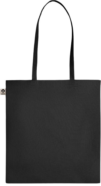 Love is Love Flower Design - Essential colored organic cotton tote bag_BLACK_back