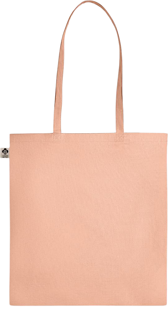 Love is Love Flower Design - Essential colored organic cotton tote bag_ORANGE_back