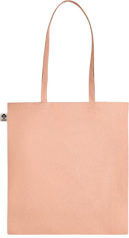 Love is Love Flower Design - Essential colored organic cotton tote bag_ORANGE_back