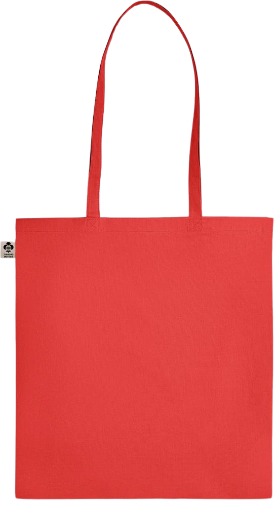 Love is Love Flower Design - Essential colored organic cotton tote bag_RED_back