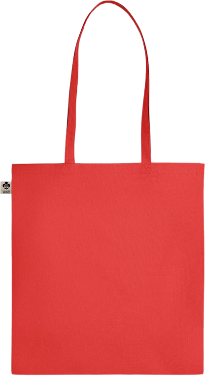 Love is Love Flower Design - Essential colored organic cotton tote bag_RED_back