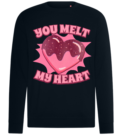 Melt My Heart Design - Comfort unisex sweater_BLACK_front