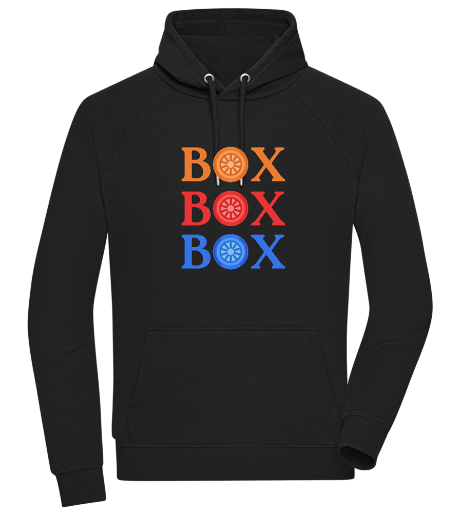 Box Box Box Design - Comfort unisex hoodie_BLACK_front