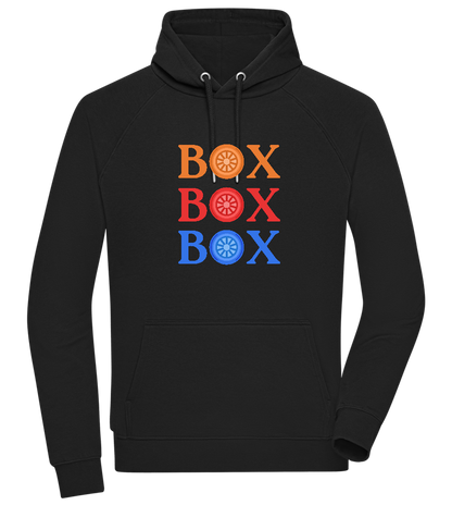 Box Box Box Design - Comfort unisex hoodie_BLACK_front