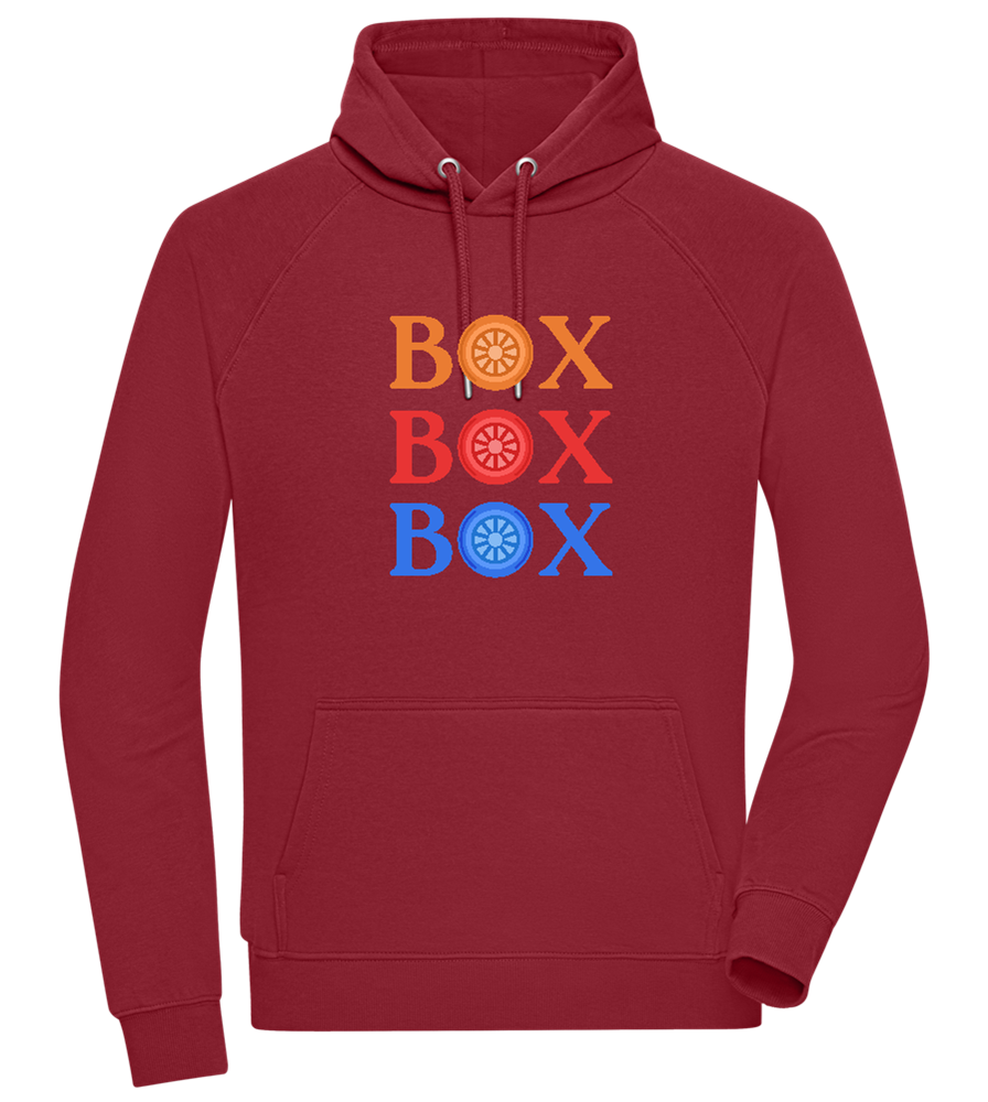 Box Box Box Design - Comfort unisex hoodie_BORDEAUX_front