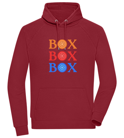 Box Box Box Design - Comfort unisex hoodie_BORDEAUX_front