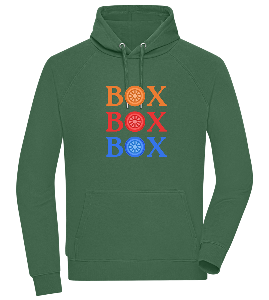 Box Box Box Design - Comfort unisex hoodie_GREEN BOTTLE_front