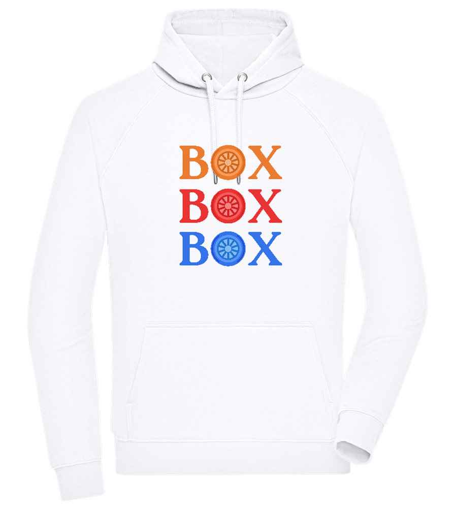 Box Box Box Design - Comfort unisex hoodie_WHITE_front