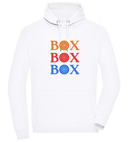 Box Box Box Design - Comfort unisex hoodie_WHITE_front