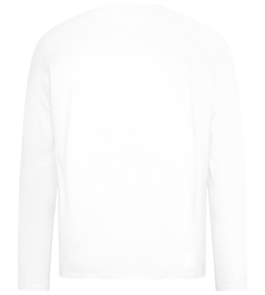 Chaos Coordinator Doodles Design - Premium men's long sleeve t-shirt_WHITE_back