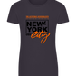 The City That Never Sleeps Design - Basic women's fitted t-shirt_MOUSE GREY_front