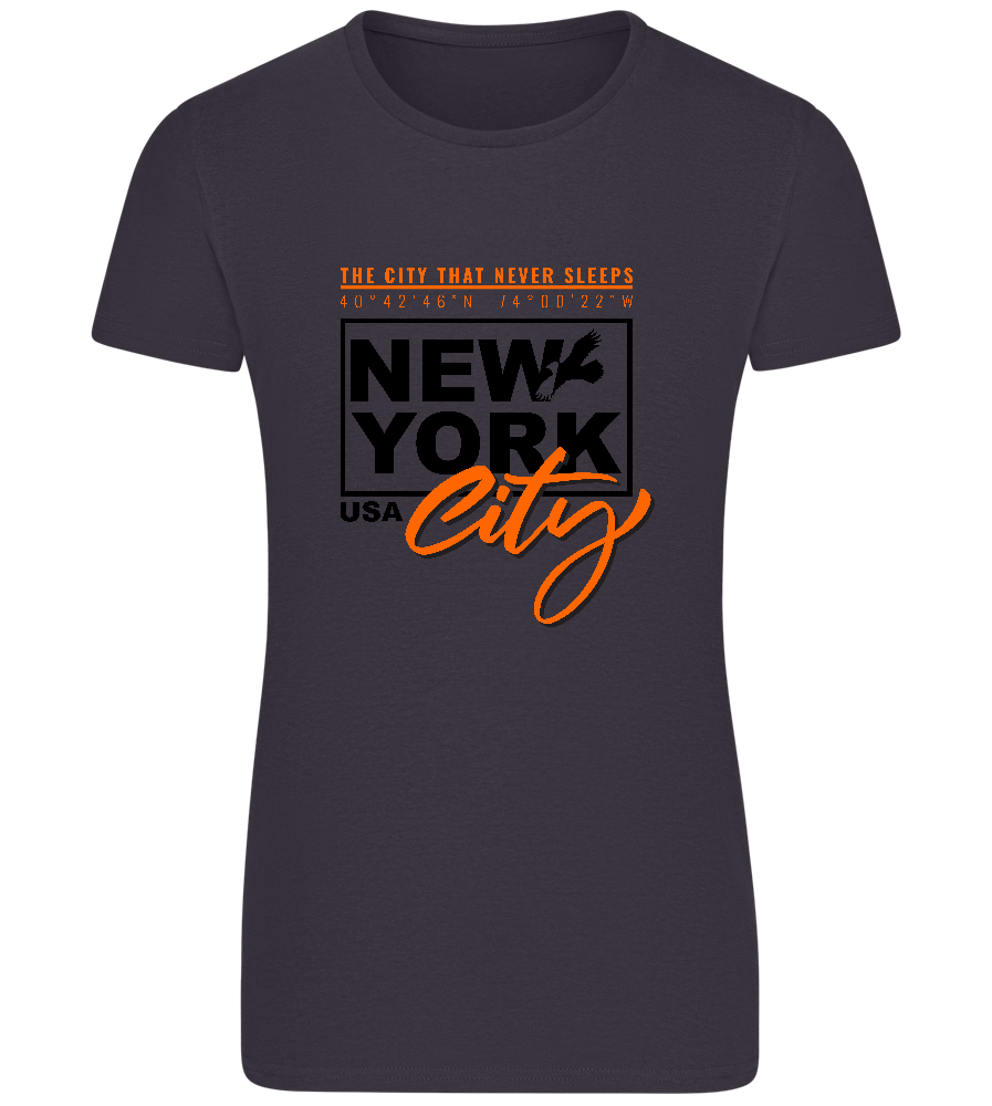 The City That Never Sleeps Design - Basic women's fitted t-shirt_MOUSE GREY_front