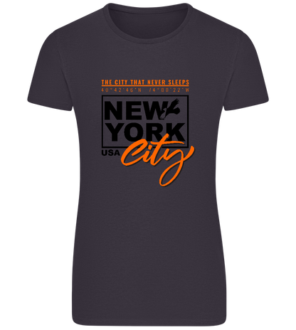 The City That Never Sleeps Design - Basic women's fitted t-shirt_MOUSE GREY_front