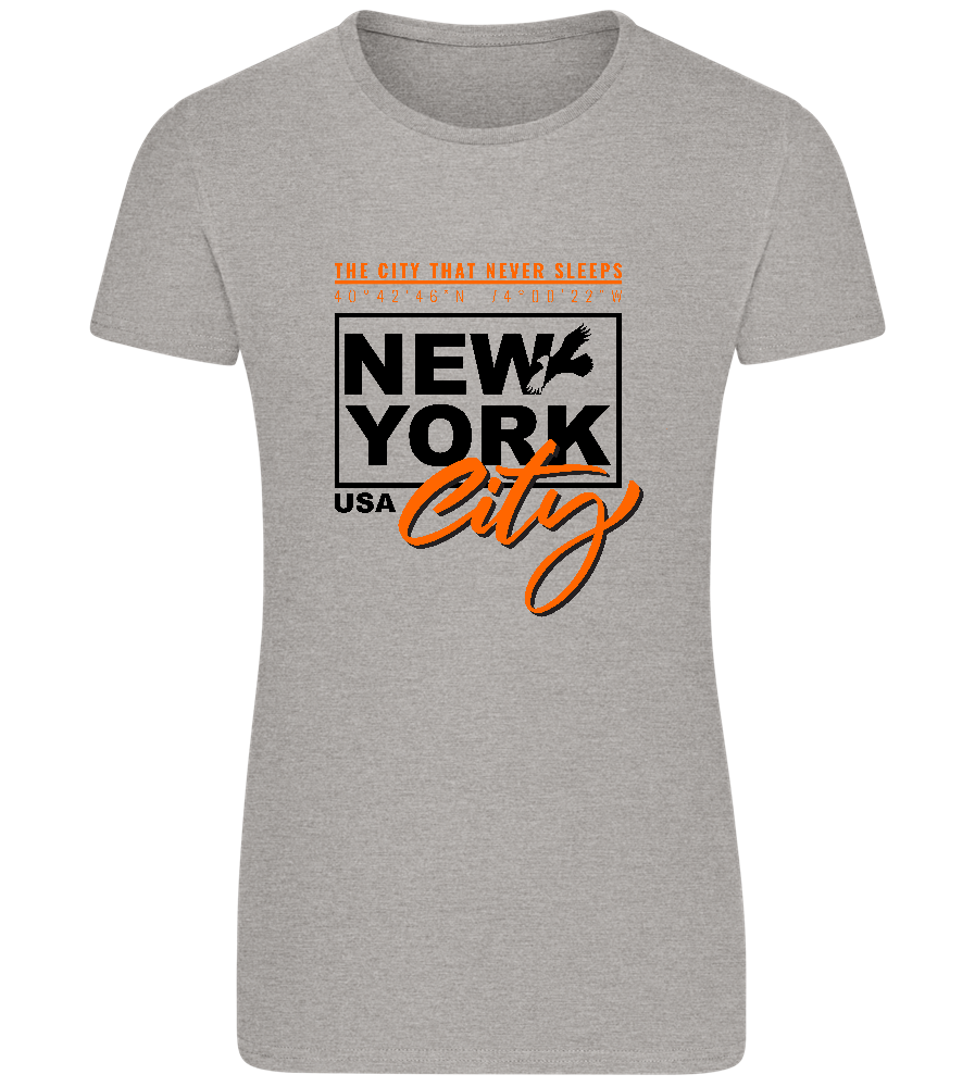 The City That Never Sleeps Design - Basic women's fitted t-shirt_ORION GREY_front