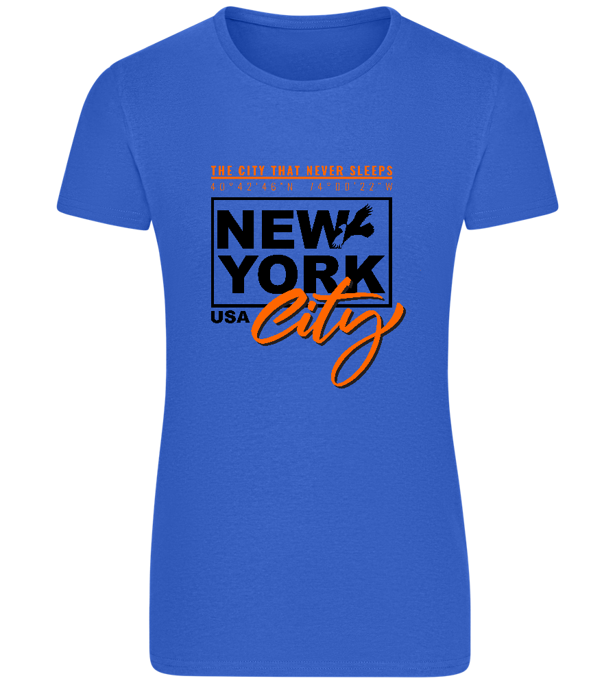 The City That Never Sleeps Design - Basic women's fitted t-shirt_ROYAL_front