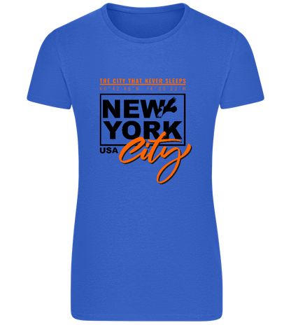 The City That Never Sleeps Design - Basic women's fitted t-shirt_ROYAL_front