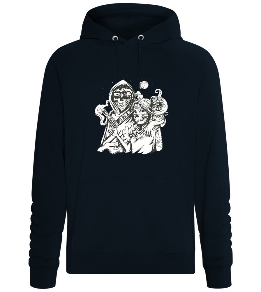 Skeleton Lovers Design - Comfort unisex hoodie_BLACK_front