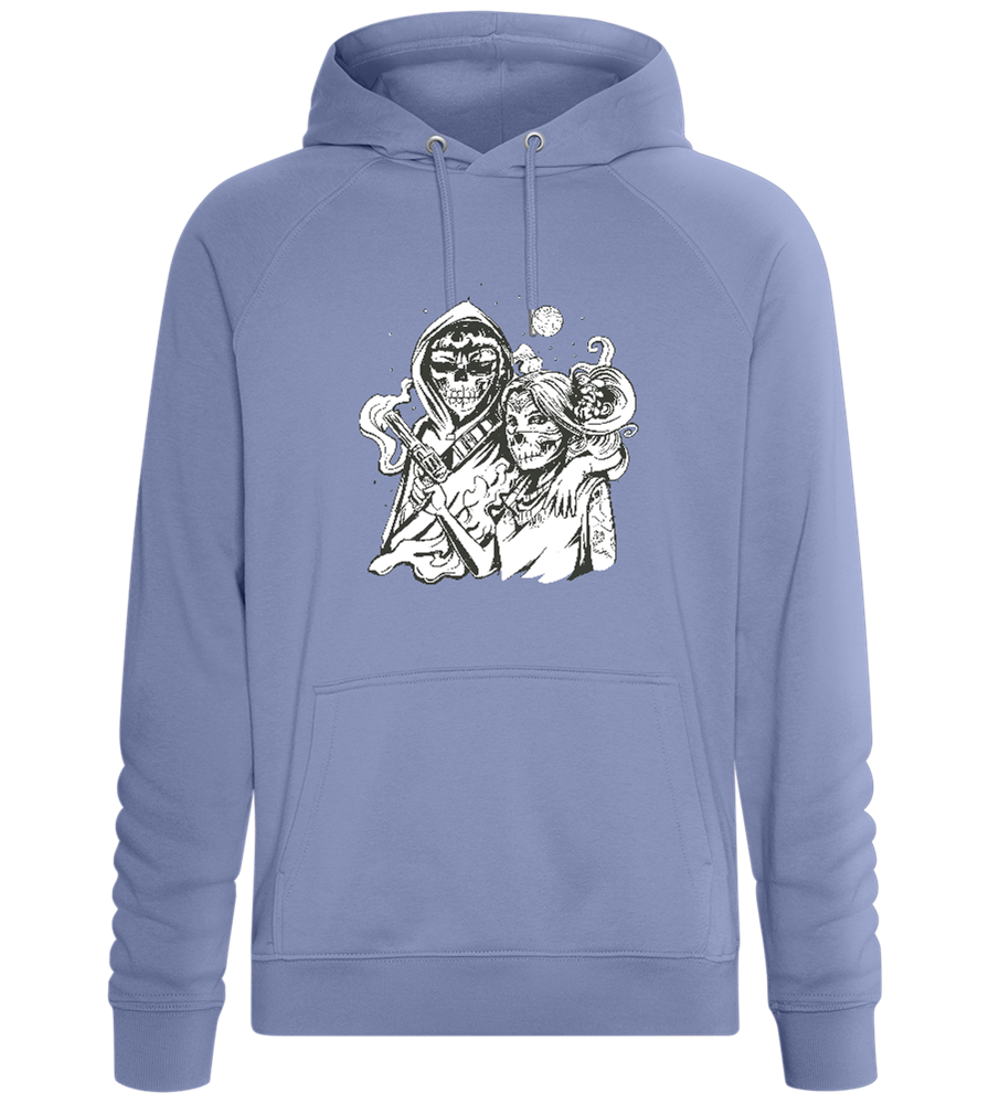 Skeleton Lovers Design - Comfort unisex hoodie_BLUE_front