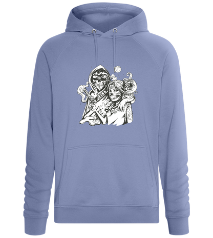 Skeleton Lovers Design - Comfort unisex hoodie_BLUE_front