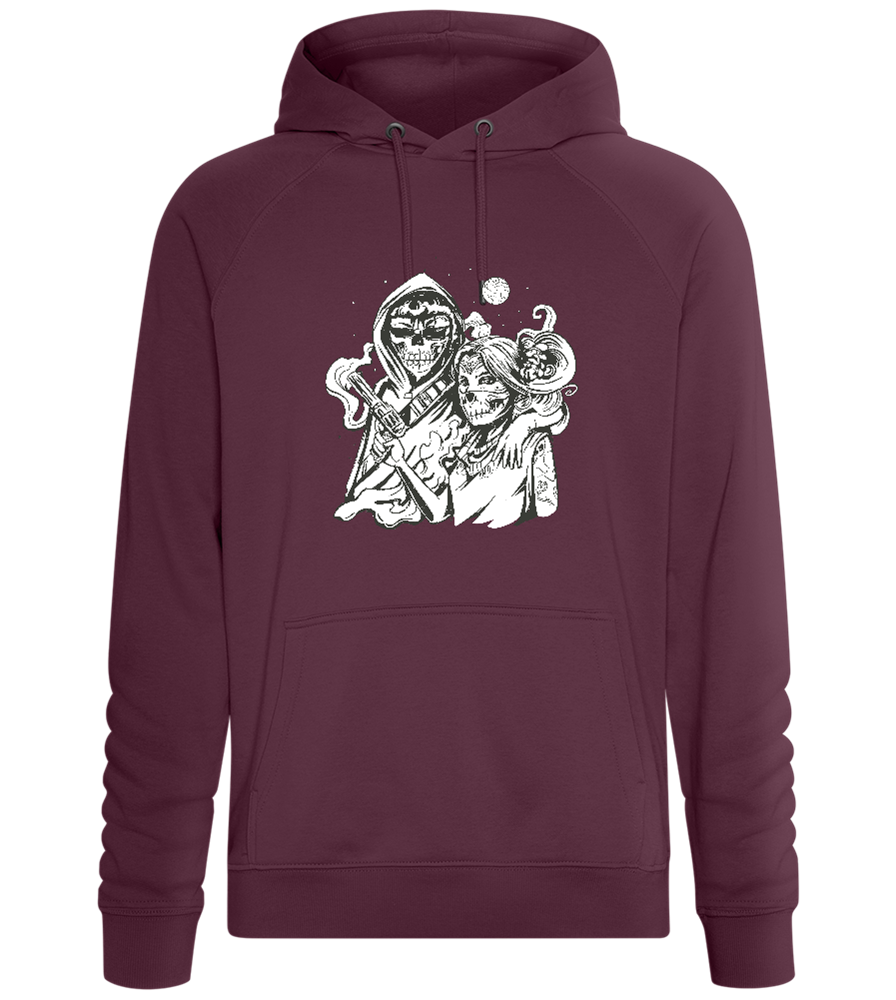 Skeleton Lovers Design - Comfort unisex hoodie_BORDEAUX_front