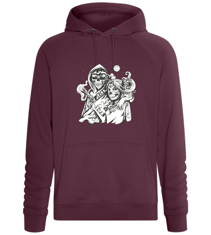 Skeleton Lovers Design - Comfort unisex hoodie_BORDEAUX_front