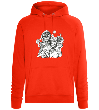 Skeleton Lovers Design - Comfort unisex hoodie_BURNT ORANGE_front