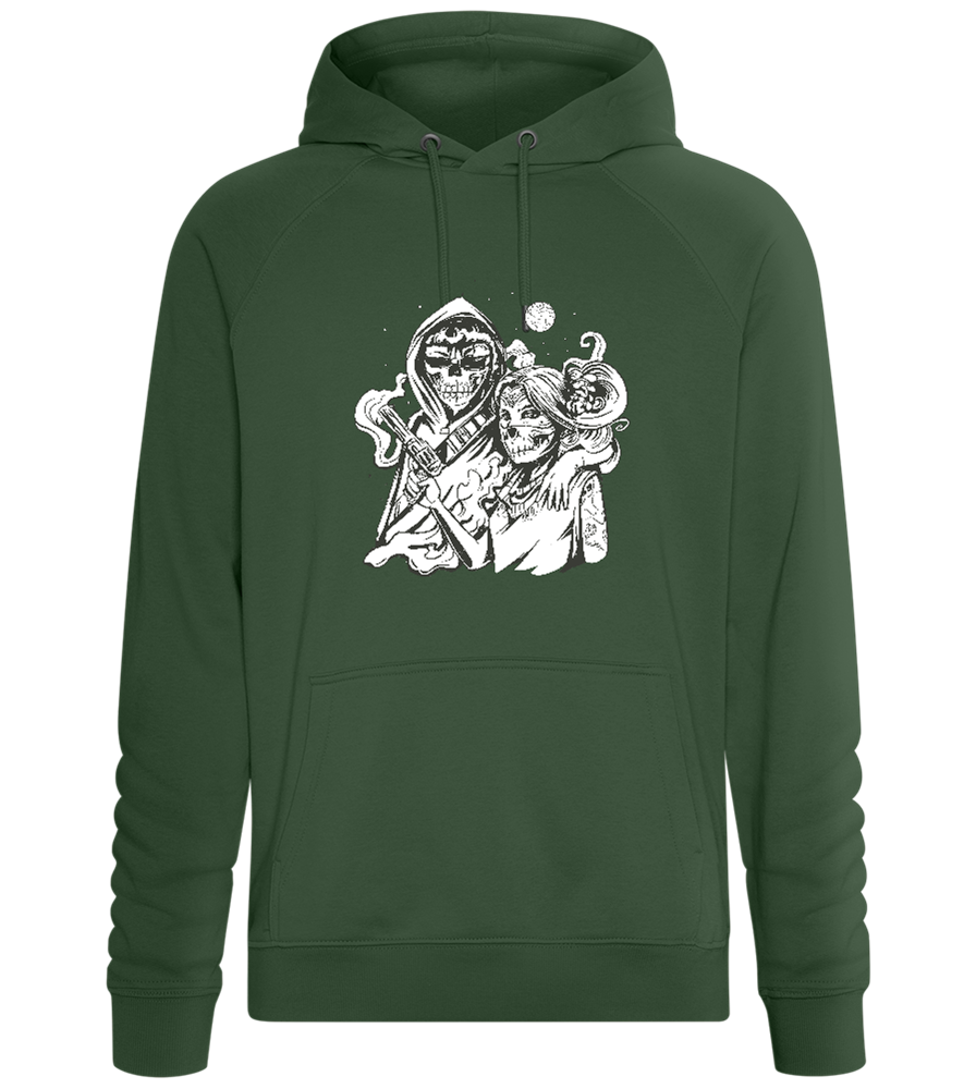 Skeleton Lovers Design - Comfort unisex hoodie_GREEN BOTTLE_front