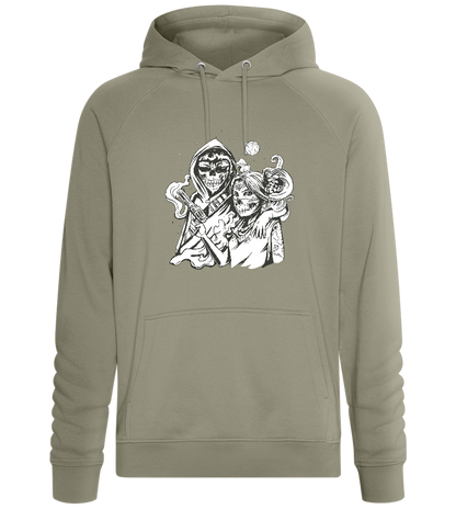 Skeleton Lovers Design - Comfort unisex hoodie_KHAKI_front