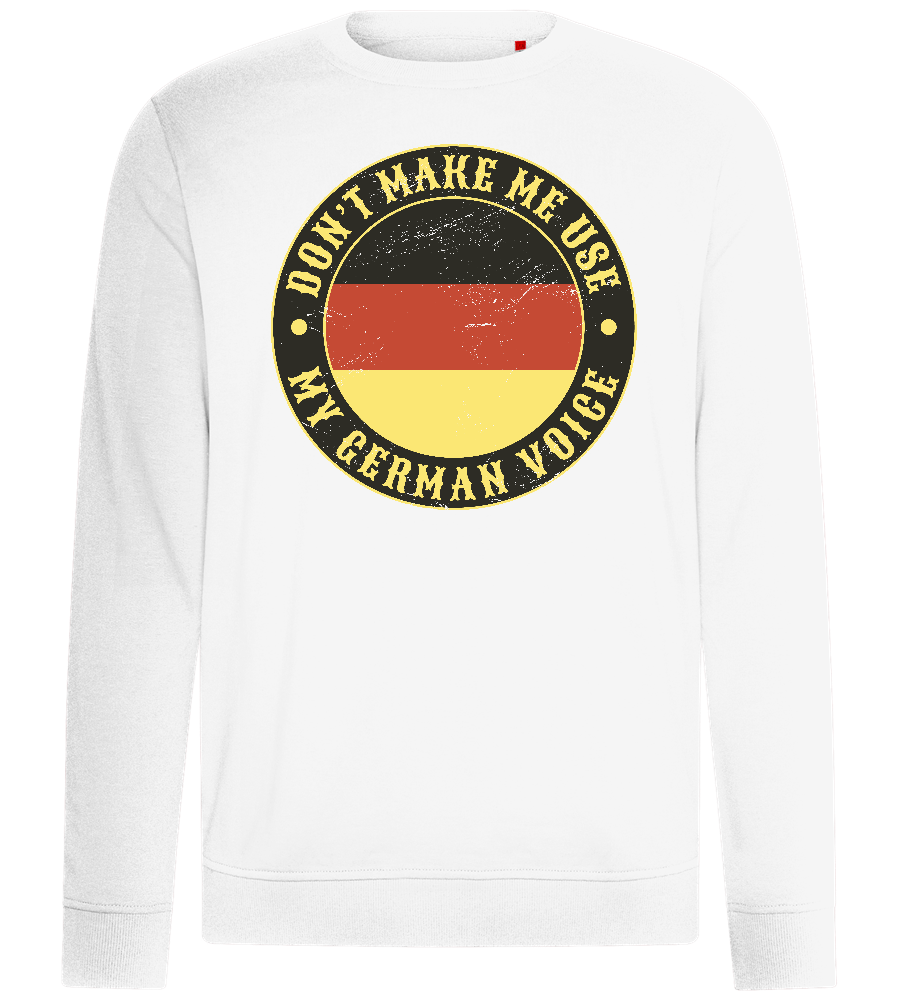 German Voice Design - Comfort unisex sweater_WHITE_front