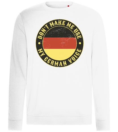 German Voice Design - Comfort unisex sweater_WHITE_front