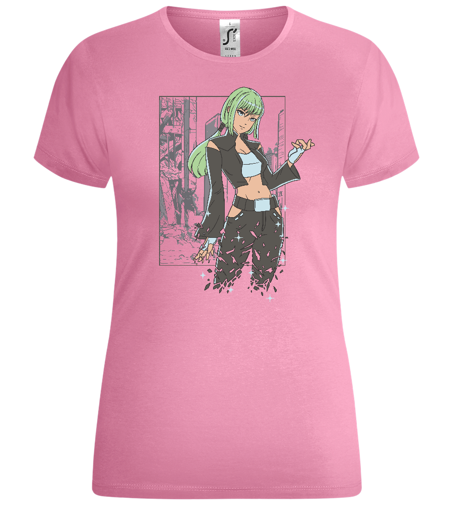 Cyberpunk Woman Design - Comfort women's t-shirt_PINK ORCHID_front