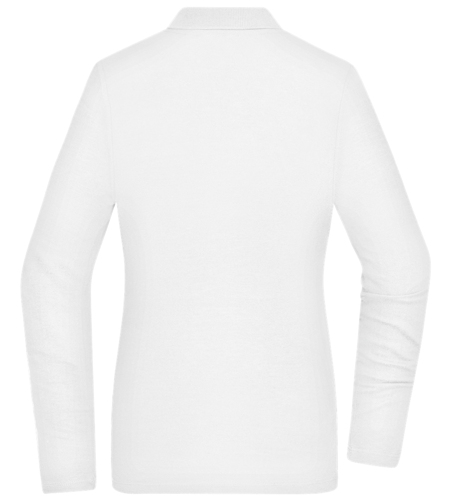 Grad Design - Premium Women´s long sleeve polo shirt_WHITE_back