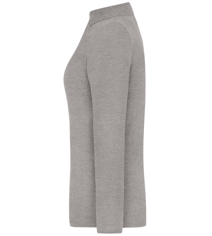 Grad Design - Premium Women´s long sleeve polo shirt_ORION GREY II_left