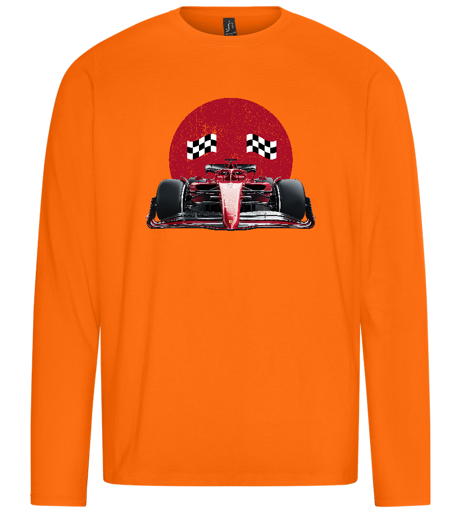 Speed Demon Design - Premium men's long sleeve t-shirt_ORANGE_front