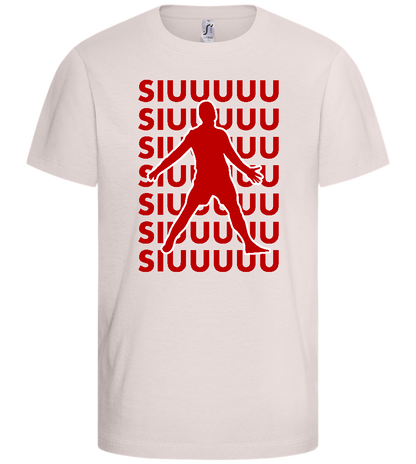 Siuuu Celebration Design - Basic kids t-shirt_LIGHT PINK_front