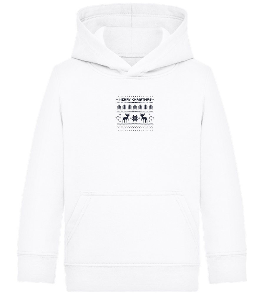 8-Bit Christmas Design - Comfort Kids Hoodie_WHITE_front