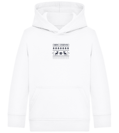 8-Bit Christmas Design - Comfort Kids Hoodie_WHITE_front