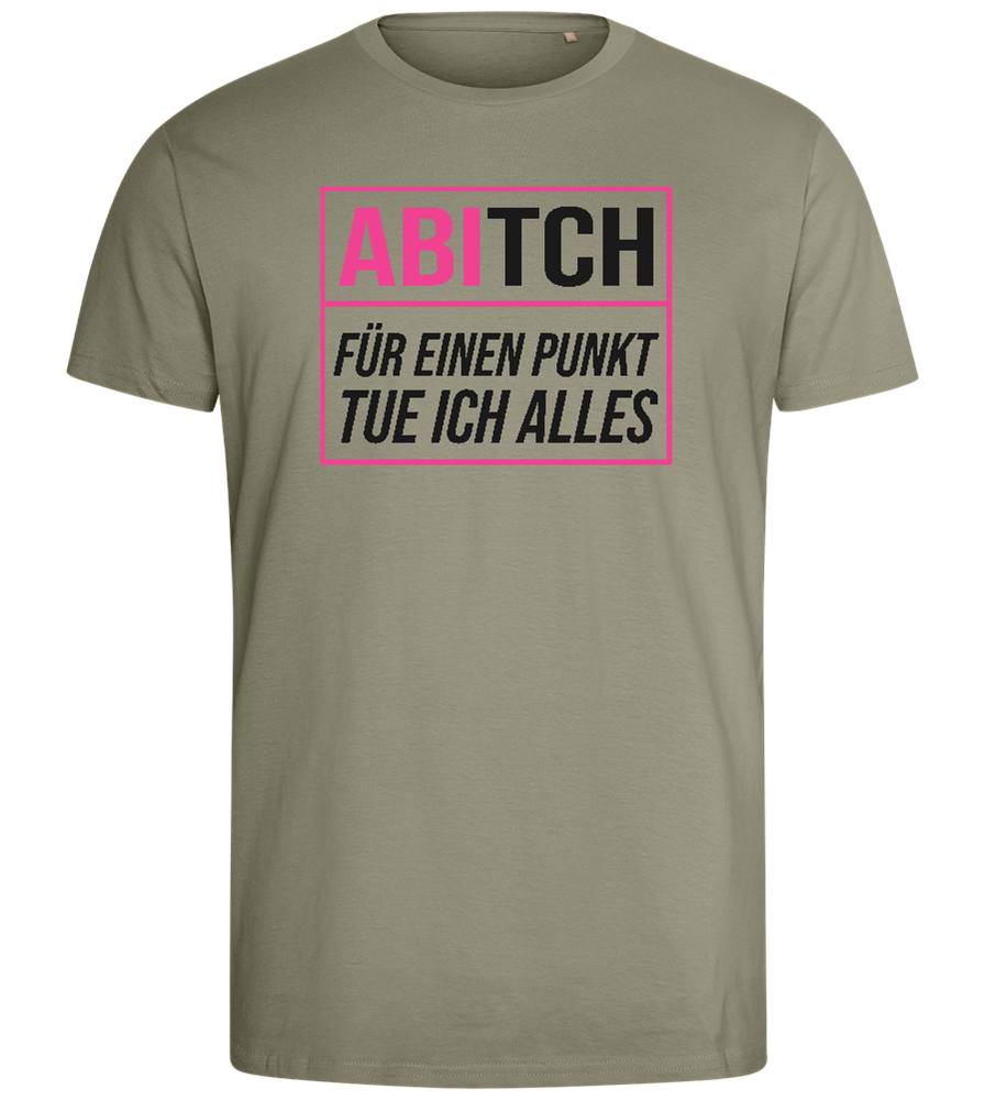 Tue Ich Alles Design - Comfort men's fitted t-shirt_KHAKI_front