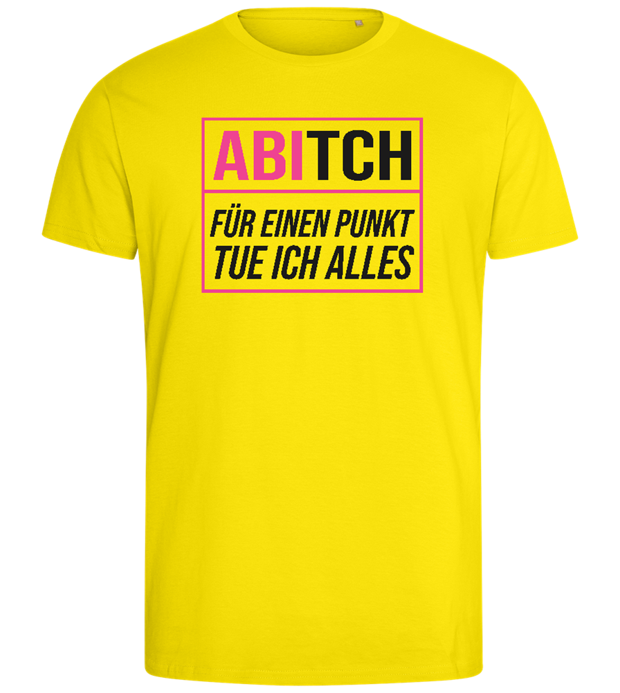 Tue Ich Alles Design - Comfort men's fitted t-shirt_YELLOW_front