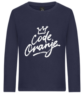 Code Oranje Kroontje Design - Premium kids long sleeve t-shirt